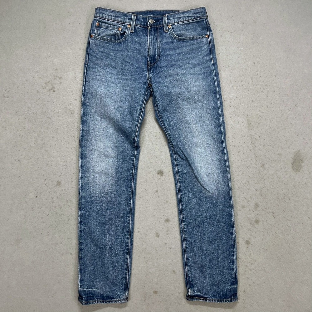 Levis Premium 511 Slim Fit Jeans Mens 31x32 Big E Blue Denim Medium Wash Stretch